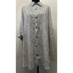 Easel Oversized Leopard Print Tunic / Shirt Dress Size Large